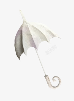 折纸伞白色的雨伞高清图片