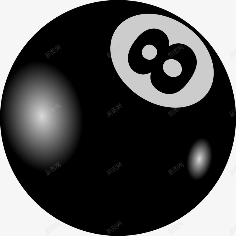 黑色简约台球png免抠素材_88icon https://88icon.com 8号球 比赛 竞技 装饰图案 黑球 黑色台球