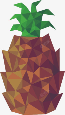 创意抽象水果菠萝矢量图素材