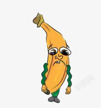 卡通创意水果香蕉人素材