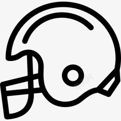超级防护美式橄榄球头盔图标高清图片
