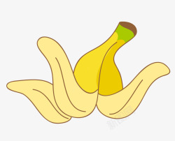 黄色的香蕉皮香蕉皮矢量图高清图片