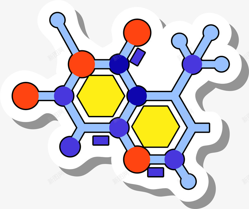 科学实验图案png免抠素材_88icon https://88icon.com 分解 实验 彩色贴纸 矢量图案 研究 科学