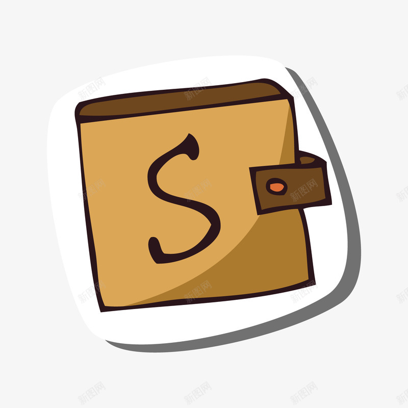 灰色手绘线稿钱包元素矢量图ai免抠素材_88icon https://88icon.com 卡通贴纸 扁平化 手绘 灰色 财富 金融 钱包 矢量图