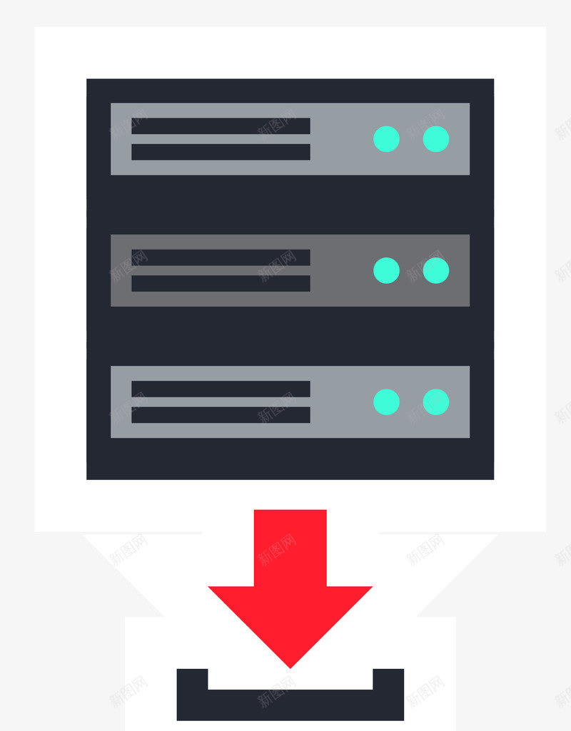 三层迷你风格服务器png免抠素材_88icon https://88icon.com 三层 卡通数据库 数据库 数据库服务器 服务器 矢量服务器 网络