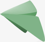 卡通绿色折纸飞机韩式素材