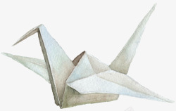 折纸鹤卡通手绘手摺纸鹤高清图片