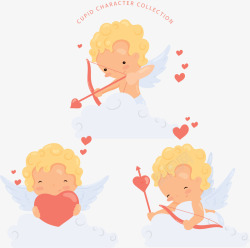 扁平的小天使可爱丘比特高清图片