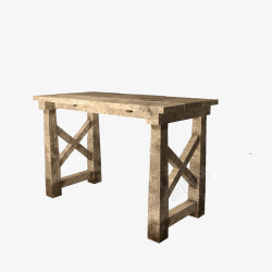 长形木头旧桌子棕色镂空旧桌子高清图片