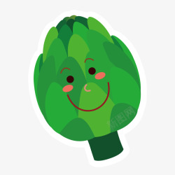 绿色卡通菜叶子矢量图素材