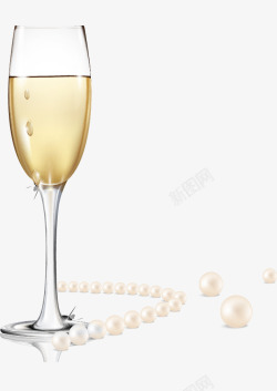 黄色香槟酒手绘黄色香槟酒杯图案矢量图高清图片