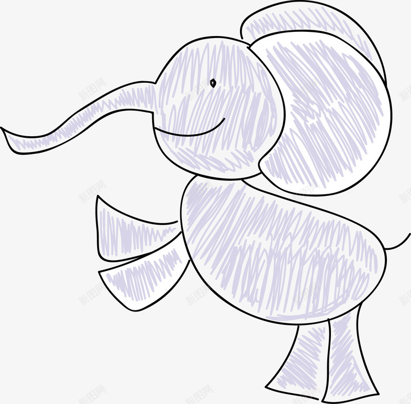 大象简笔画png免抠素材_88icon https://88icon.com 卡通 大象 手绘 简笔画 线稿