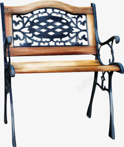 复古木头长椅素材