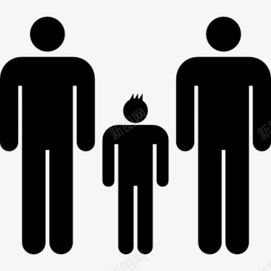 男性男性的家庭组图标图标