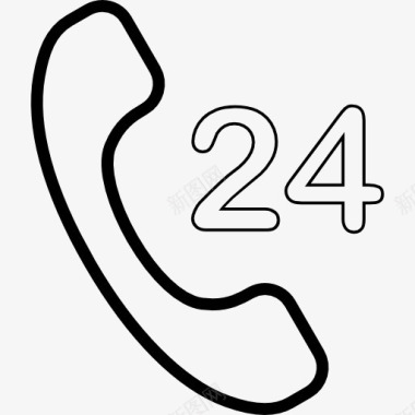 服务24小时电话支持图标图标