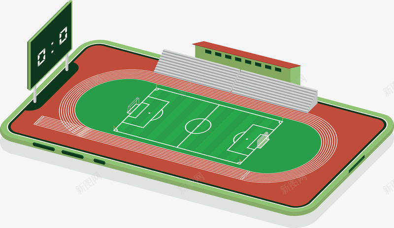红色边框手机足球场地png免抠素材_88icon https://88icon.com 世界杯 体育 场地 手机观赛 球类 矢量图设计 红色边框 设计 足球 足球场地 运动