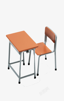 单人简约教室桌椅素材