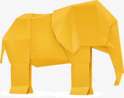 折纸大象矢量图素材