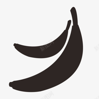 黑色香蕉图标图标