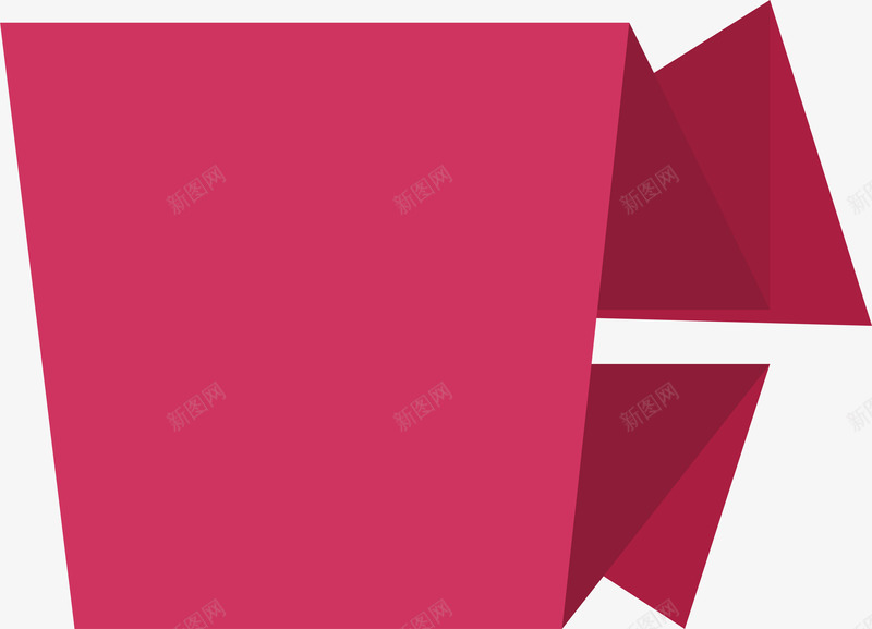 枚红色折纸标题框矢量图eps免抠素材_88icon https://88icon.com 彩带 彩带标题框 折纸 枚红色彩带 枚红色折纸 矢量png 矢量图