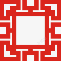 红色花边装饰素材