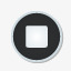 黑五素材按钮停止超级单声道黑贴纸图标图标
