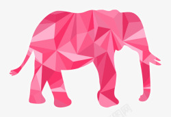 折纸大象矢量图素材