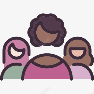 女孩家庭图标图标