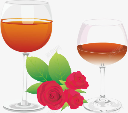酒杯玫瑰图标图标