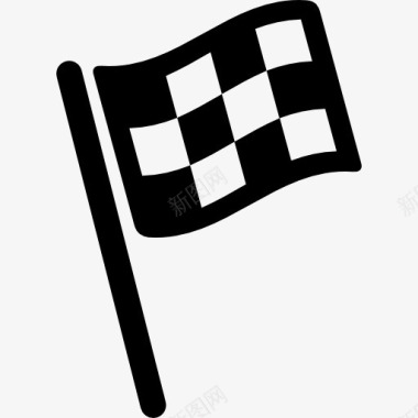 赛车旗图标图标