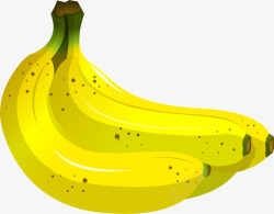 黄色反光香蕉矢量图素材