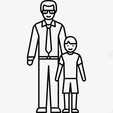 骂孩子单身父亲与儿子图标图标
