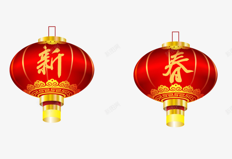 新春中国灯笼png免抠素材_88icon https://88icon.com 中国灯笼 新春 灯笼 素材