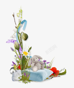 漂浮装饰花卉背景图案素材
