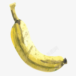 卡通水彩香蕉水果矢量图素材