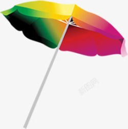 卡通颜色遮阳伞效果素材