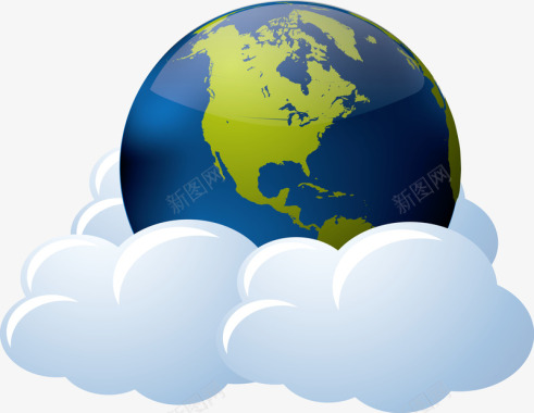 云端地球云服务数据图标图标