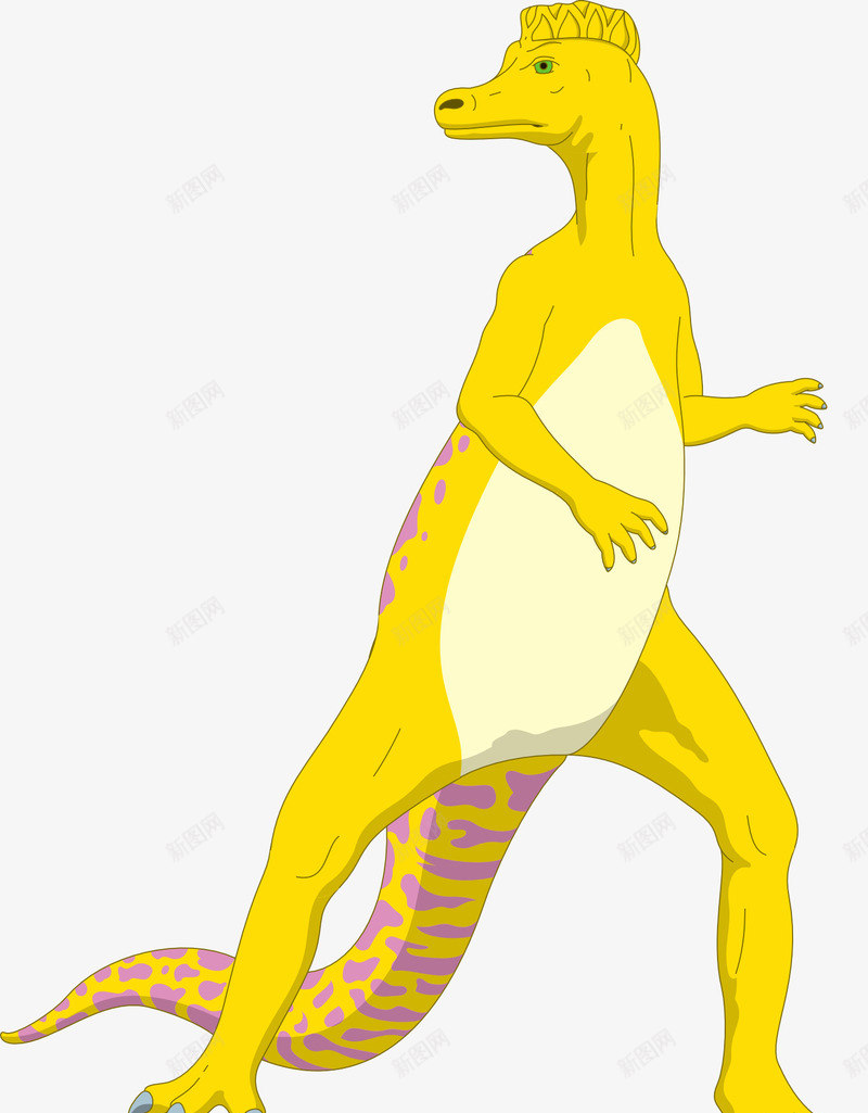 头上长包的黄色恐龙png免抠素材_88icon https://88icon.com 古代 尾巴 恐龙 爬行动物 紫色 颜色 黄色