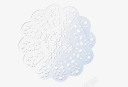 白色浮雕镂空花纹装饰素材