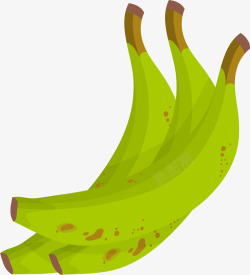 未成熟的卡通香蕉素材