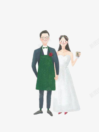 夫妻png免抠素材_88icon https://88icon.com 家庭 爱情 甜蜜 铅笔画