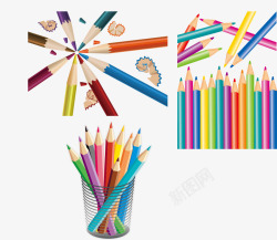 五颜六色的彩色铅笔素材