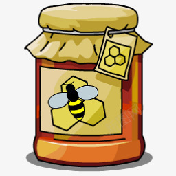 蜂蜜手绘食物图标图标