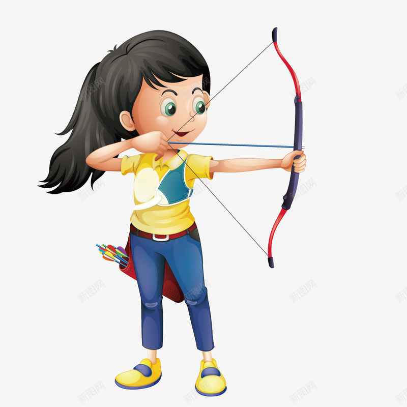 射弓箭png免抠素材_88icon https://88icon.com 女孩 学生 拉弓的箭 比赛 运动