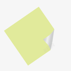 绿色方形贴纸背胶便条素材