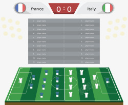 法国意大利小组比赛矢量图素材