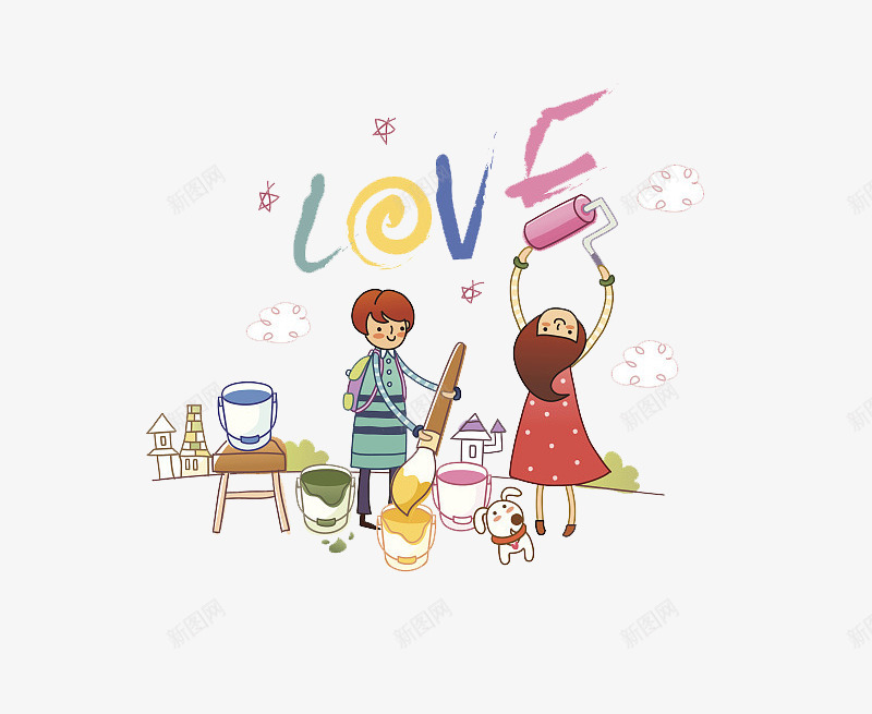 爱的家庭图png免抠素材_88icon https://88icon.com 儿童 创意 动漫 卡通 家庭 手绘 浪漫 爱情