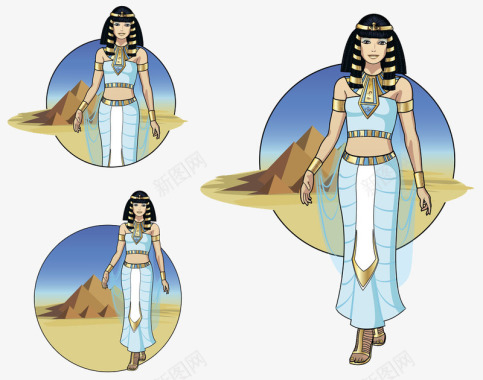 埃及图片埃及女王和金字塔图标图标