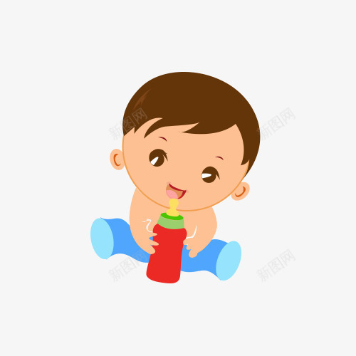 吃奶瓶的小娃娃png免抠素材_88icon https://88icon.com 二维 卡通画 吃奶瓶 婴幼儿 小娃娃