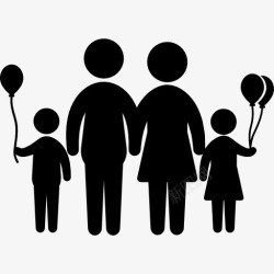 家庭父亲团体图标家庭的气球图标高清图片